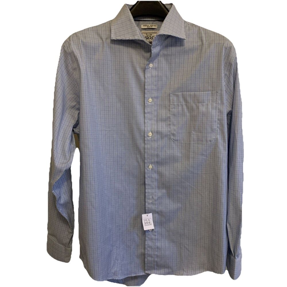 Jos. A. Bank 1905 Comfort Stretch Non Iron Slim Fit Dress Shirt Size 16 1/2-34